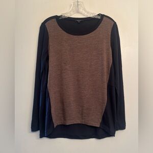 Lafayette 148 New York Scoop Neck Color Blocked Baseball Jersey size S